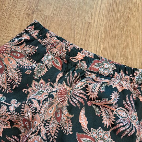 Diana Gallesi Brown and Black Paisely Palazzo Pant Misses 10 NWT - Picture 5 of 7